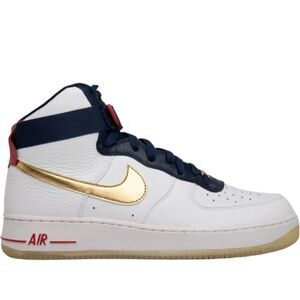 Vintage Nike Air Force 1 High Premium Olympic USA Golden Swoosh 6.5 Y